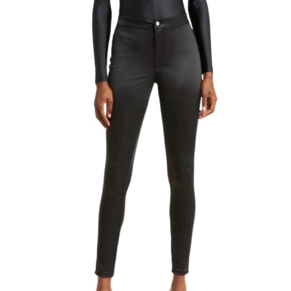 NWT SKIMS Onyx Black Disco Pants -Sz L